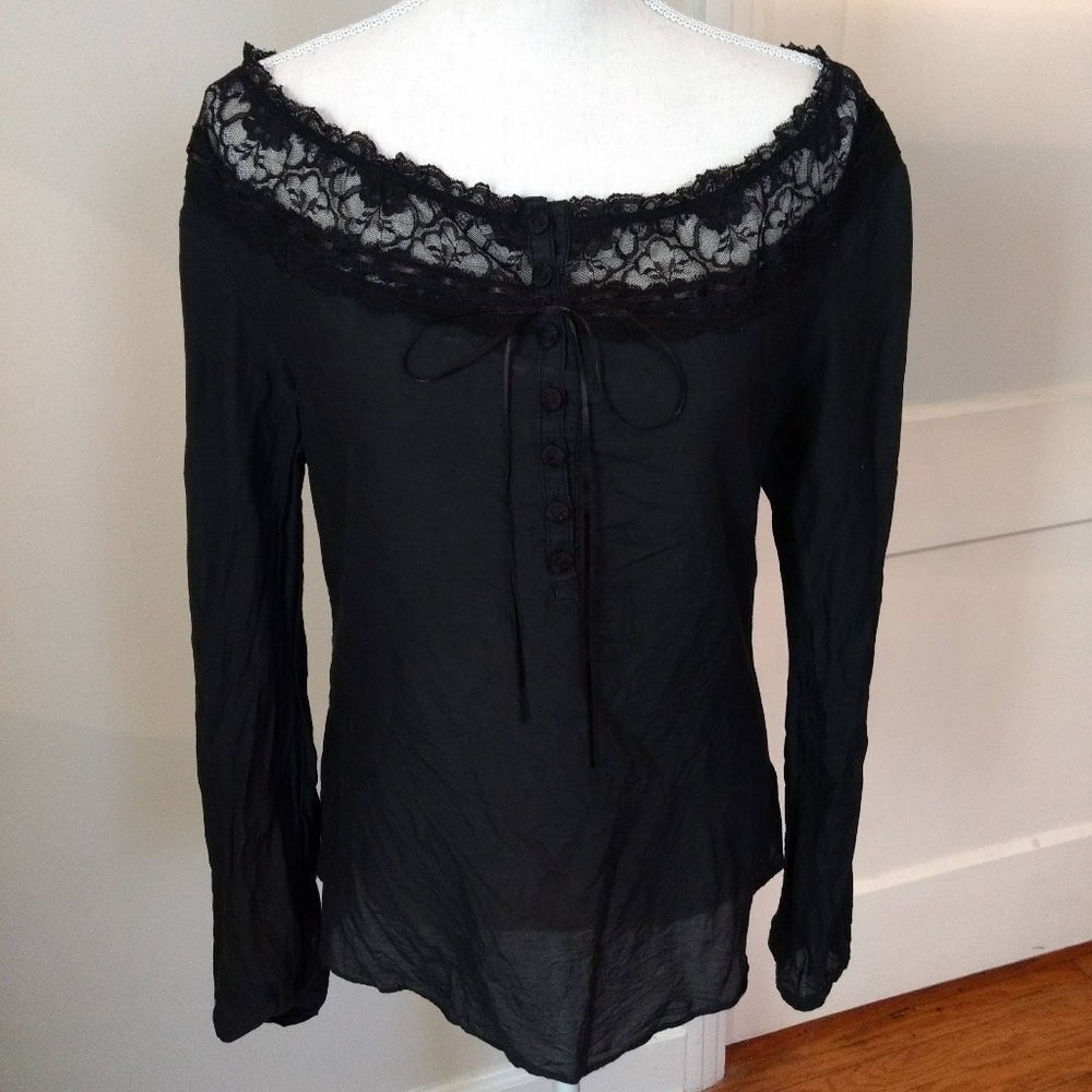 White House Black Market Black long sleeve